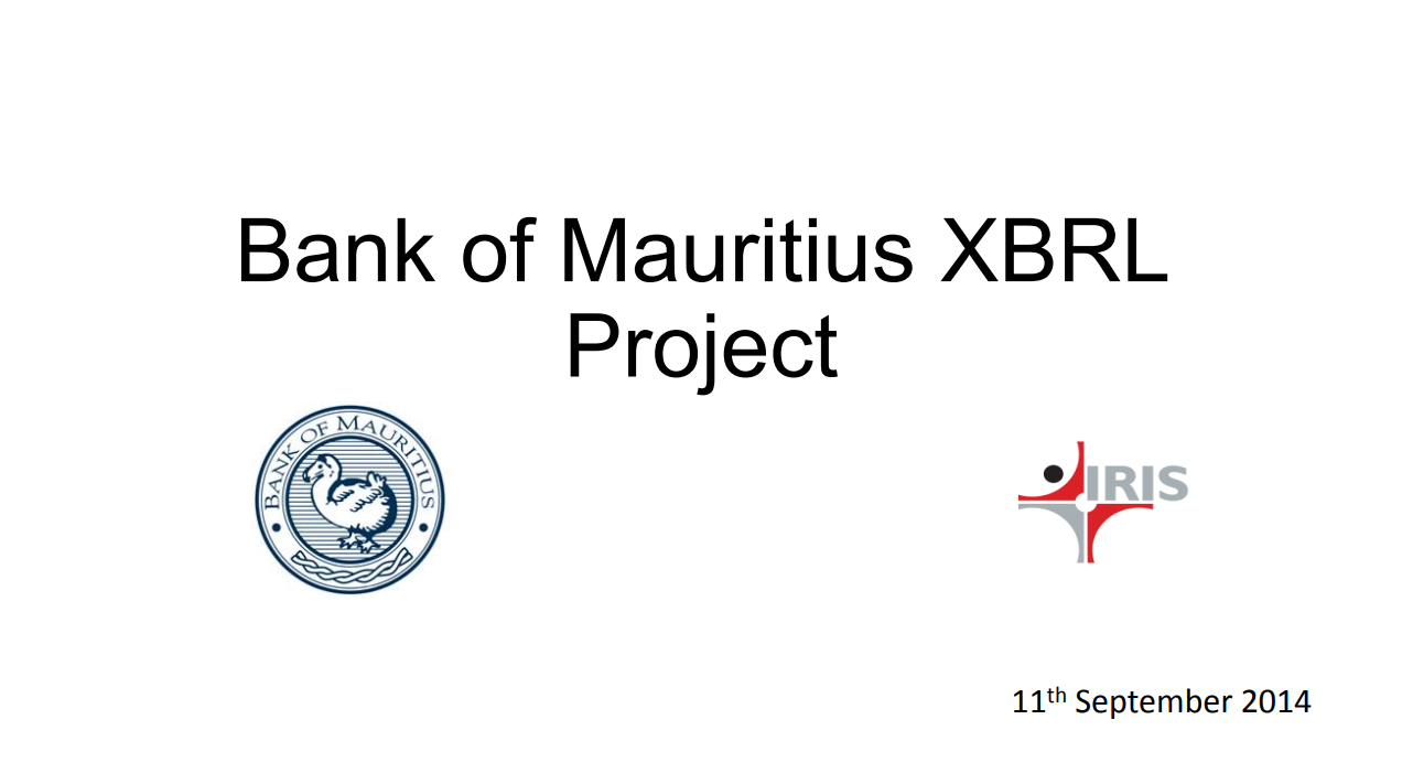 Communiqué: Presentation on the XBRL Project to Regulatees and other Stakeholders