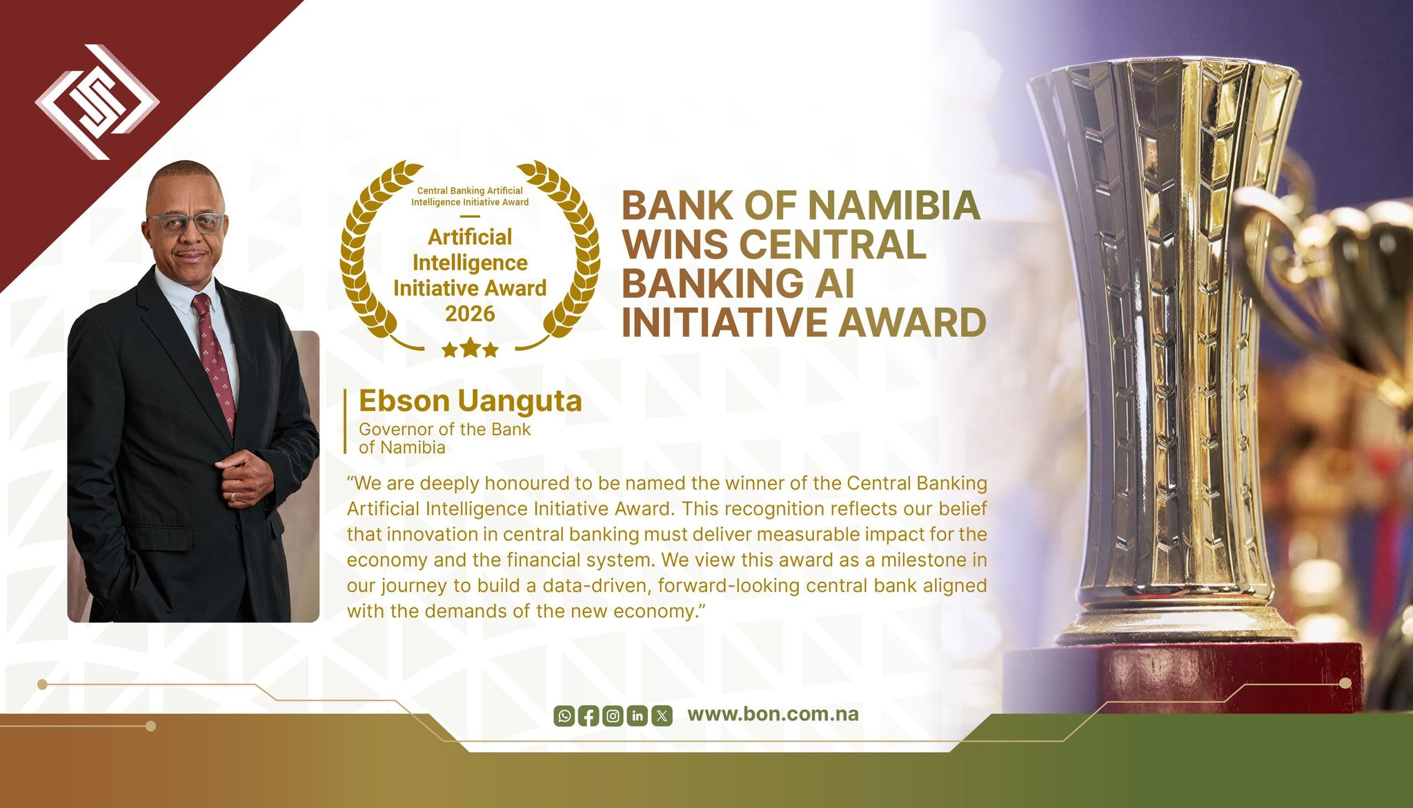 Artificial intelligence initiative: Bank of Namibia