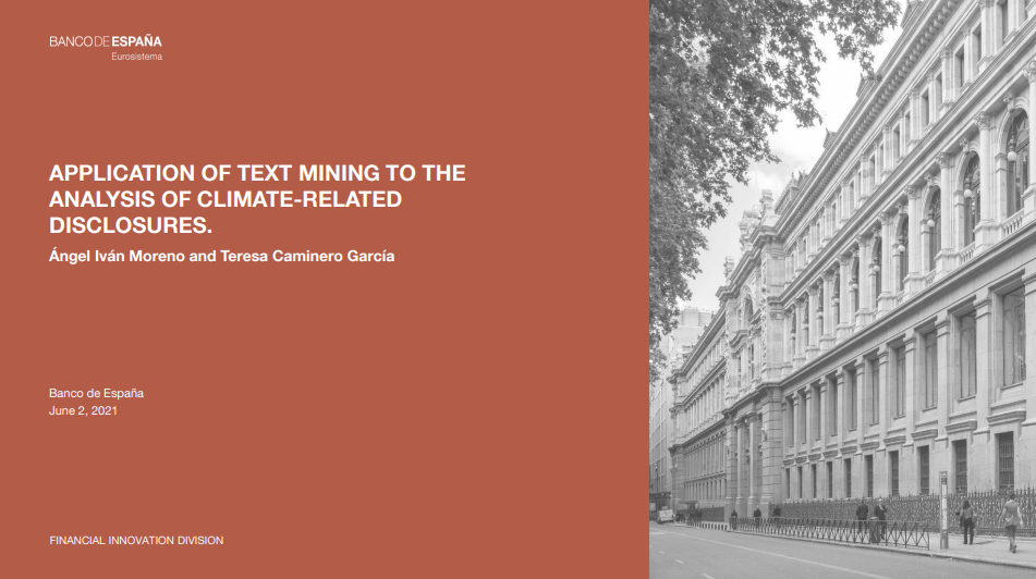 Application of Text Mining to the Analysis of Climate-Related Disclosures