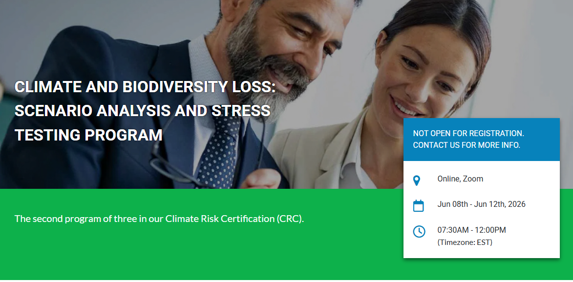 Climate and Biodiversity Loss: Scenario Analysis and Stress Testing Program 2026
