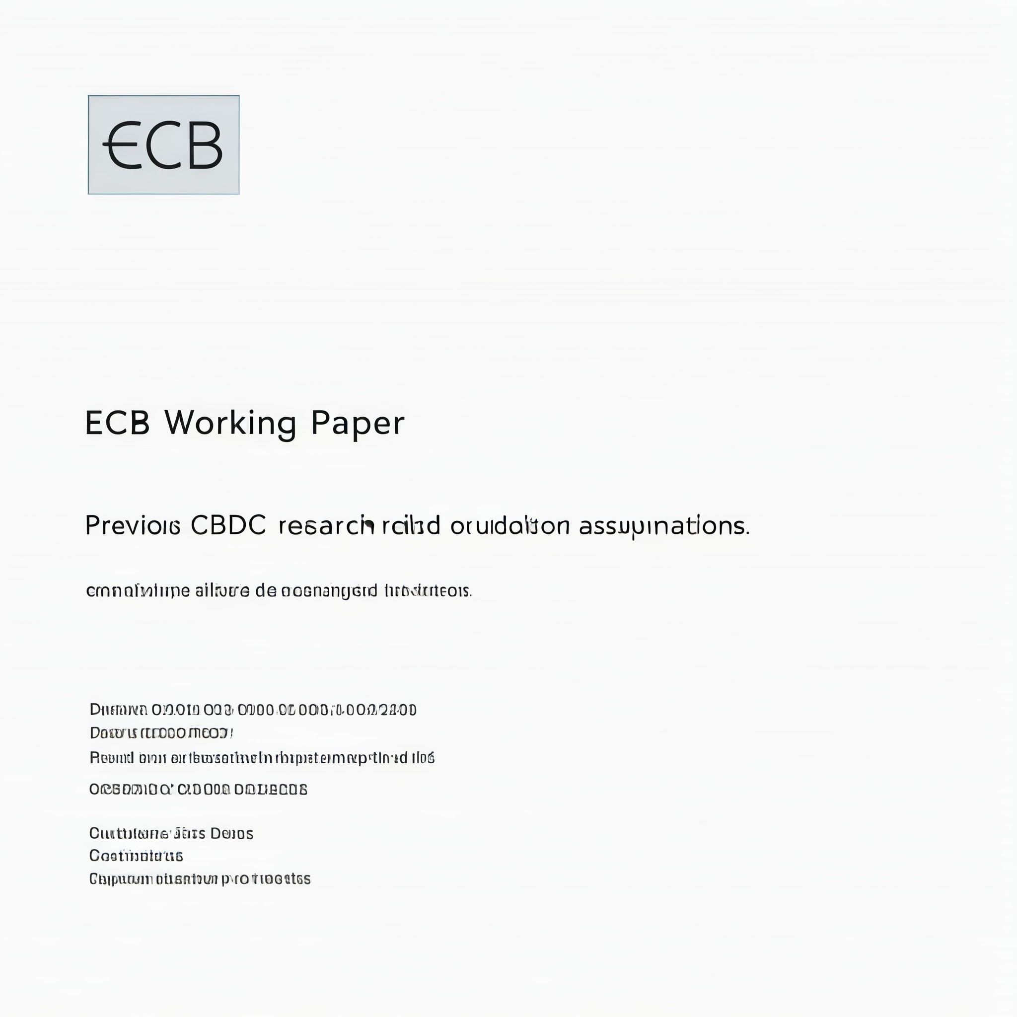 ECB working paper finds that previous CBDC research relied on outdated assumptions.